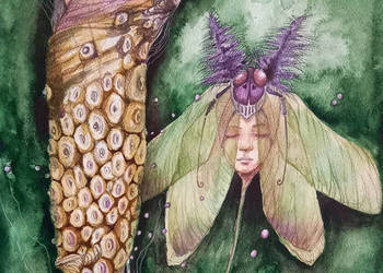 "Dżungla" akwarela artystki Adriany Laube - surrealizm