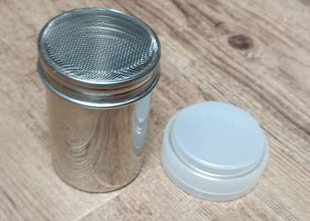 Dozownik szklanka do przypraw cukru pudru ze stali nierdzewnej