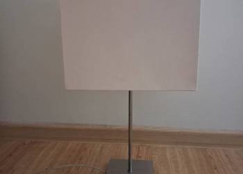 Lampa stołowa nocna abażur sześcian ecru