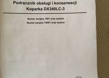 dtr instrukcja obsługi koparka doosan DX340LC-3 i inne