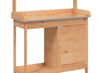 Stolik do przesadzania roślin z szafką brąz 1105x45x1245cm WM-156344