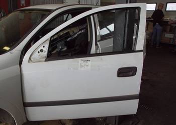 DRZWI LEWE PRZÓD OPEL ASTRA G 10L BIAŁY
