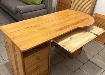 Biurko sosnowe lite drewno