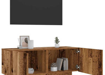 Szafka pod TV z oświetleniem LED stare drewno 100x35x40 cm WM-856353