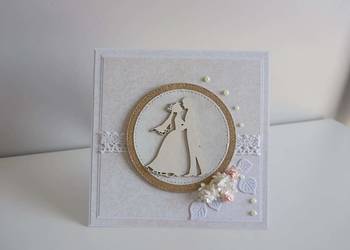Kartka na Ślub ręcznie robiona handmade