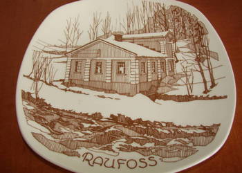 Raufoss hydroelektrownia, talerz pamiątkowy Figgjo