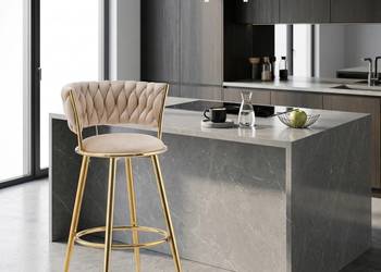 Beżowy Hoker Tapicerowany Rosa-B 2, Wysyłka 24H, Dostawa 0zł!