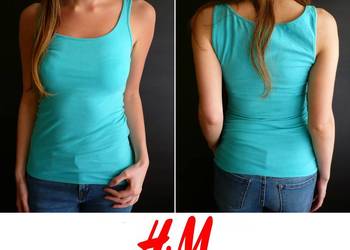 niebieska koszulka top h&m xs 34