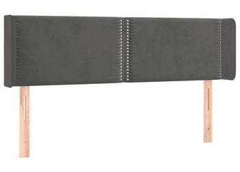 Zagłówek do łóżka z LED ciemnoszary 147x16x78/88 cm aksamit WM-3123145