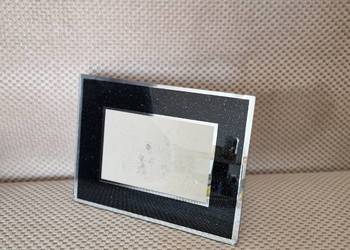 ramka na zdjęcie 10x15 glamour brokat czarny srebrny