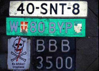 stara tablica rejestracyjna polska ,