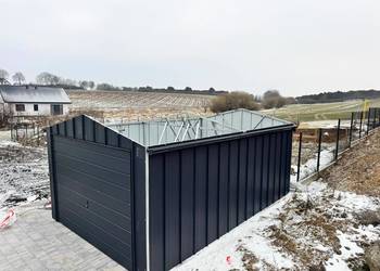 Garaż z blachy na rąbek 5x6 producent 6x6 7x6 7x7 12x6 9x6 9x7 5x5 3x5 4x6