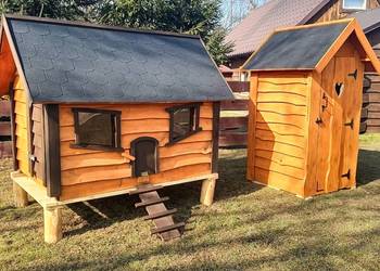 Domek dla Kurek kurnik WC toalet