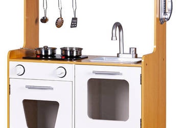 Drewniana kuchnia dla dzieci ze światłem i dźwiękiem ECOTOYS