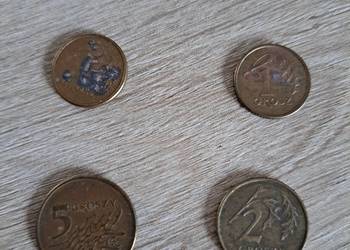 1 grosz 1991r. 2 grosze 1991r.  5 groszy 1990r.