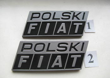 Emblemat logo znaczek POLSKI FIAT. NOWY ORYGINAŁ Polski Fiat 126p przód