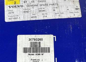Volvo S60 S80 XC90 30793265 klocki hamulcowe przód