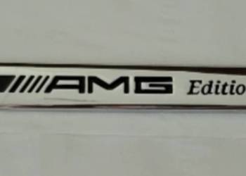 NOWE logo AMG Edition emblemat przyklejany srebrny