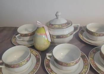 Porcelanowy serwis wyprodukowany w fabryce Koenigszelt (Silesia)