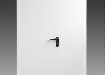 Drzwi Dwuskrzydłowe Stalowe Techniczne Metalowe Uniwersalne 190 cm