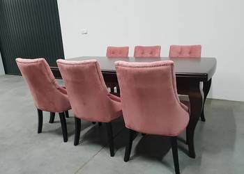 Krzesło pikowane z kołatką pinezkami chesterfield glamour