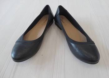 Buty Skórzane Skóra Naturalna Półbuty Baleriny Czarne Lasocki 38