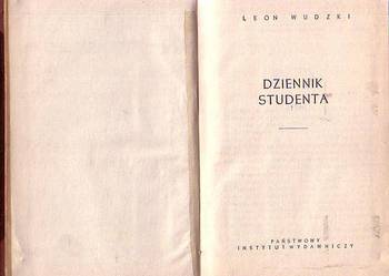 (8773) DZIENNIK STUDENTA – LEON WUDZKI