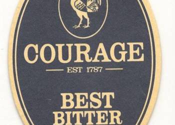 Courage  - podstawka do piwa.Nr. 1.