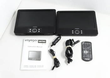Przenośny odtwarzacz DVD samochodowy Voyager VYDVD9 9" | 2 ekrany | Zestaw