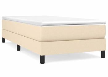 vidaXL Łóżko kontynentalne Kremowa 80x200 cm Tkanina(SKU:3120473)