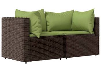 vidaXL Narożne moduły sofy z poduszkami, 2 szt(SKU:319826）