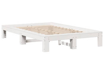 Rama łóżka bez materaca biała drewno sosnowe 120x200 cm WM-3308742