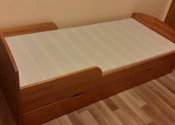 Łóżko dziecięce drewniane z materacem 180x80cm