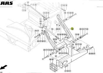 Claas RU600 - wahacz prawy 0009994630