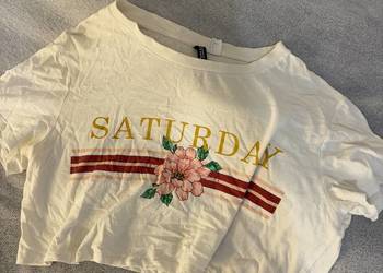 Crop top / krótka bluzka biała Saturday