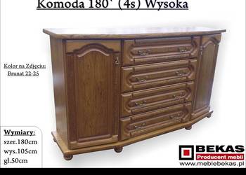 Stylowa Komoda 180` (2D-4S) Dąb rustykalny Nowa Raty Bekas