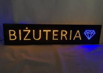 Szyld reklamowy LED Biżuteria 120x25 cm zewnętrzna