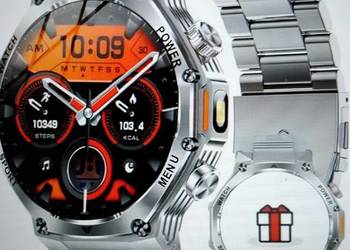 Nowy męski sportowy smartwatch bateria 800 mAh obudowa stop+branzoleta stal