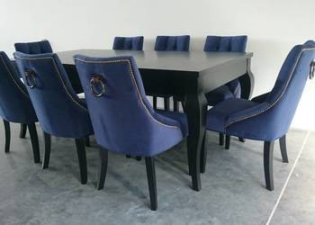 Krzesło pikowane chesterfield z kołatką pinezkami tapicerowa