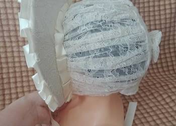 Bonnet wiktoriański koronkowy lolita