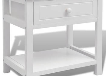 Szafka nocna drewniana biała WM-242870