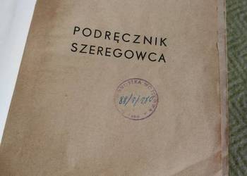 Podręcznik Szeregowca 1963 MON LWP Wojsko Polskie pieczątka JW