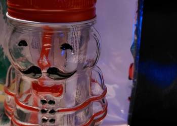 Kubek szkło Mikołaj  z rurką Nowy