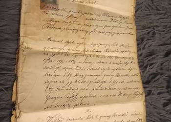 Kompletny dokument 1896r. " Umowa o dział". Do negocjacji