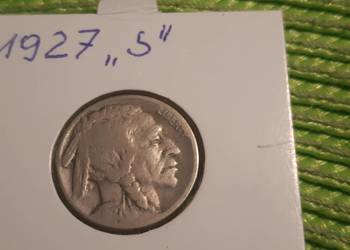 moneta USA 5 centów z 1927r"S" Buffalo