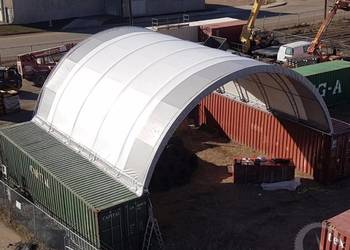 Zadaszenie kontenerowe wzmocnione 12x12m PVC 750g/m2