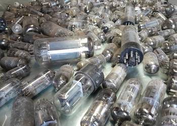 Stare lampy elektronowe duży zestaw 6 kg używane retro vintage zabytek