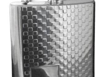 Dekor Szachownica Piersiówka ze Stali Nierdzewnej 7 OZ ok. 210 ml Gentelo