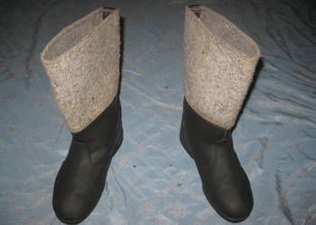 Buty wartownicze skóro filce DDR 28 (42) 27,5 cm skóra derma