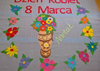 Dekoracje na Dzień Kobiet z brystolu